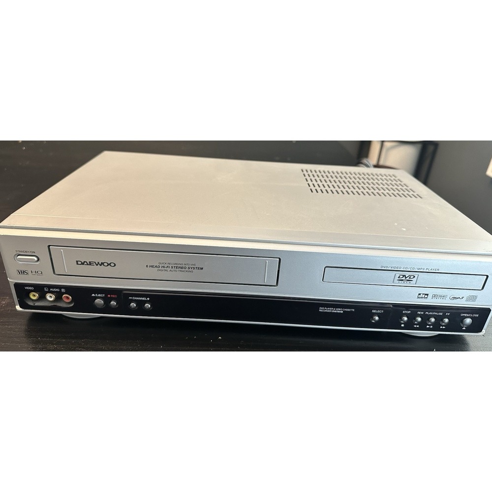 Daewoo DV6T844B DVD VCR Combo HiFi 6 Head VHS Player No Remote Works Great!